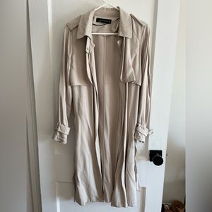 Lightweight Zara tie-waist trench coat XS